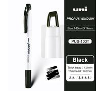 Japon Uni Surligneur Pus-103t Fenêtre Double Tête Surligneur Stylo Propus Compte À Main Prendre Des Notes À Usage Spécial Staacquering - Type Black