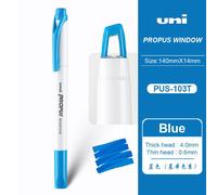 Japon Uni Surligneur Pus-103t Fenêtre Double Tête Surligneur Stylo Propus Compte À Main Prendre Des Notes À Usage Spécial Staacquering - Type Bleu