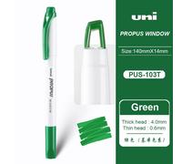 Japon Uni Surligneur Pus-103t Fenêtre Double Tête Surligneur Stylo Propus Compte À Main Prendre Des Notes À Usage Spécial Staacquering - Type Green