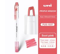Japon Uni Surligneur Pus-103t Fenêtre Double Tête Surligneur Stylo Propus Compte À Main Prendre Des Notes À Usage Spécial Staacquering - Type Soot Pink