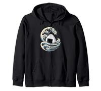 Japon Vagues Onigiri Boule De Riz Japonaise Sweat à Capuche
