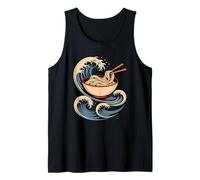 Japon Vagues Udon Bol Nourriture Japonaise Nouilles Débardeur