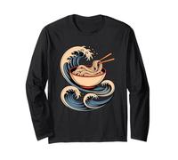 Japon Vagues Udon Bol Nourriture Japonaise Nouilles Manche Longue