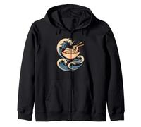 Japon Vagues Udon Bol Nourriture Japonaise Nouilles Sweat à Capuche