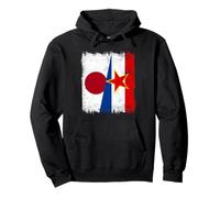 Japon Yougoslavie Demi-Drapeau Patrimoine yougoslave Japonais Sweat à Capuche