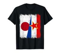 Japon Yougoslavie Demi-Drapeau Patrimoine yougoslave Japonais T-Shirt