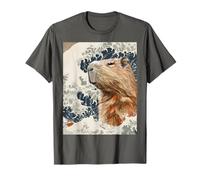 Japonais Big Wave Kanagawa Funny Capybara Capyzilla T-Shirt