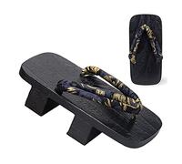 Japonais Clogs en Bois Pantoufle Homme Tongueur Flip Sandales pour Hommes Femmes, Chaussons Homme Flip Flops Sandals Chaussures Geta Clogs Traditionnels Pantoufle Femmes ( Color : A , Size : EUR 41-42