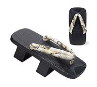 Japonais Clogs en Bois Pantoufle Homme Tongueur Flip Sandales pour Hommes Femmes, Chaussons Homme Flip Flops Sandals Chaussures Geta Clogs Traditionnels Pantoufle Femmes ( Color : C , Size : EUR 45-46