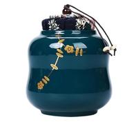 Japonais en céramique de style Thé Boîte à Thé Traditionnel Caddy Sucre Boîte Pour Cuisine Scellée Céramique A30