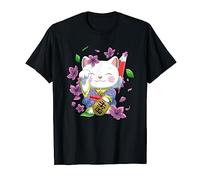 Japonais Kawaii Maneki Neko Lucky Cat T-Shirt