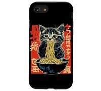 Japonais Kawaii Ramen Chat Mangeant Nouilles Chaton Chat Maman et Papa Coque pour iPhone SE (2020) / 7 / 8