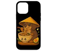 Japonais Mangeant Ramen Teckel Bol Nouilles Dessin Animé Coque pour iPhone 12 Mini
