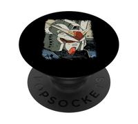 Japonais mecha robot tête anime esthétique vintage PopSockets PopGrip Adhésif