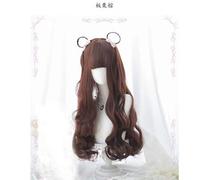 Japonais Mori fille Harajuku doux Lolita bouclés ondulés longs cheveux synthétiques princesse perruque 68 cm Halloween Cosplay Costume perruques comme image