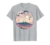 Japonais Sakura Garden Geisha Mont Fuji Fleur de Cerisier T-Shirt