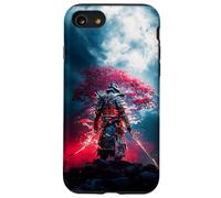 Japonais Samouraï Épique Arbre de Cerisiers Otaku Anime Coque pour iPhone SE (2020) / 7 / 8