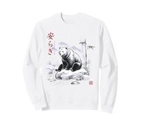 Japonais Sumi-e Ours Encre Lavé Art Peacefulness Nature Zen Sweatshirt