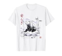 Japonais Sumi-e Ours Encre Lavé Art Peacefulness Nature Zen T-Shirt