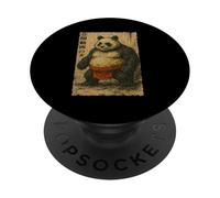 Japonais Sumo Panda Ukiyo-e Warrior Vintage Anime Art PopSockets PopGrip Adhésif