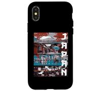 Japonais Vintage Retro Japanese City Tokyo Coque pour iPhone X/XS