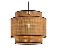 Japonaise personnalité créative, Abat-Jour Osier lustres Restaurant, Tissage d'art en Bambou, Suspendue pour Salon, Chambre à Coucher, Lampe de Base E27 (15,7 Pouces)