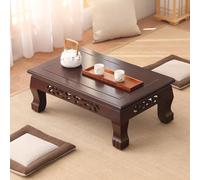 Japonaise Table Basse Tatami De Lit, Petite Table Japonaise Basse Compacte | Table À Thé Chinoise Table Basse Japonaise De Méditation Tatami Basse Salon, Décoration(Brown1,90cm (35.4in))