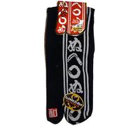 Japonmania - Chaussettes Tabi mi-mollet - Du 39 au 43 - Motifs Kamawanu - Bleu nuit, Taille unique