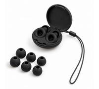 JAPORIA Bouchon d'Oreille en Silicone, Réduction du Bruit, 3 Embouts Interchangeables, Réutilisables, avec Poignée, pour Dormir, Étudier, Voyager