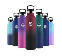 JAPORIA Bouteille Inox 1L, Gourde Inox avec Paille, Étanche & Réutilisable, sans BPA, Gourde Isotherme pour Sport, Alpinisme, Cyclisme, Camping