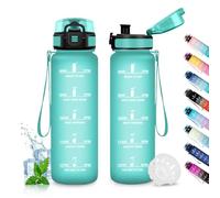 JAPORIA Gourde 500ml, Gourde avec Filtre sans BPA, Bouteille d'eau de Motivation avec Marqueur de Temps, Étanche et Réutilisable, Bouteille Réutilisable pour l'école, Sport, Bureau, Yoga