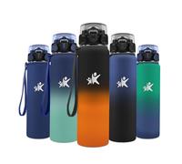 JAPORIA Gourde Isotherme 1L, Bouteille Acier Inoxydable avec Paille, sans BPA, Anti-Fuite, pour Cyclisme, Vélo, Fitness, Bodybuilding