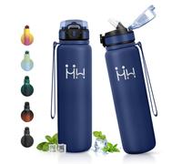 JAPORIA Gourde Isotherme 1L, Gourde Acier Inoxydable, Bouteille d'eau avec Paille, sans BPA, Étanche, à Double Paroi, Bouteille d'eau pour Yoga, Camping, Randonnée, Outdoor
