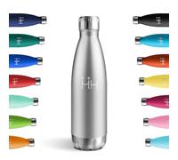 JAPORIA Gourde Isotherme 500ml, Bouteille Étanche, Gourde Inox Réutilisable, Double Paroi, Bouteille pour École, Sport, Bureau, Gym, Yoga, Camping