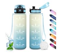 JAPORIA Gourde Motivation 500ml, Gourde avec Filtre sans BPA, Étanche et Réutilisable, Bouteille d'eau de Motivation avec Marqueur de Temps, Bouteille Réutilisable pour l'école, Bureau, Yoga, Camping