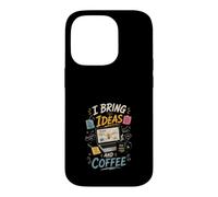 J'apporte des Idees et du Cafe Createurs Innovants Coque pour iPhone 14 Pro