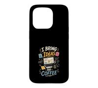 J'apporte des Idees et du Cafe Createurs Innovants Coque pour iPhone 15 Pro