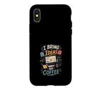 J'apporte des Idees et du Cafe Createurs Innovants Coque pour iPhone X/XS
