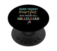 J'apporterai Mon Hallelujah Christian si durement combattu PopSockets PopGrip Adhésif