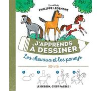 J'apprends à dessiner les chevaux et poneys - Philippe Legendre - Fleurus - cartonné - Document jeunesse