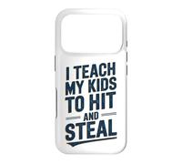 J'apprends à Mes Enfants Frapper et Voler du Baseball Coque pour iPhone 17 Pro