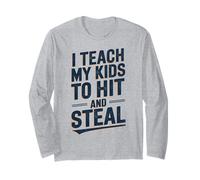 J'apprends à Mes Enfants Frapper et Voler du Baseball Manche Longue