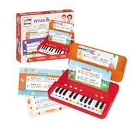 J'apprends la musique - Jeux d'apprentissage de la musique pour enfants - Apprentissage des notes et mélodies - Avec 12 feuilles de chansons populaires pour enfants et sac de transport - À partir de 5