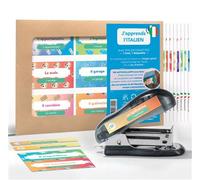 J'apprends l'italien Avec autocollants et mémos vierges - Delphine Mahe Bru - Dialektiquettes - Coffret - Méthode de langue