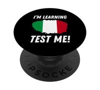J'apprends l'italien! Étudiant en Langue Italienne drôle PopSockets PopGrip Adhésif