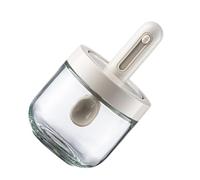 JAR CONTERNET CONTUSSION - Boîte Boîtes d'épices | Pots d'épices à la cuillère de rangement de sucre à sel, bocal intégré de couvercle de cuillère pour la cuisine de
