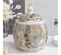 Jar De Riz Céramique, Grand Conteneur De Rangement De Thé, Stockage De Riz En Céramique Scellé Chinois, Récipient De Riz, Distributeur De Farine, Boîte D'organisation Chino(Size:Capacity 10kg,Color:c)