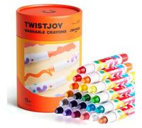 Jar Melo TwistJoy Crayons Jumbo pour tout-petits, 24 couleurs, non toxiques, lavables, faciles à tenir, grands crayons, sans danger pour les bébés et les enfants