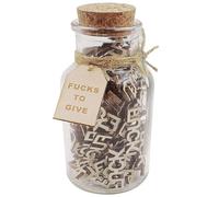 Jar of Fucks 5oz pour Un Cadeau de Noël Amusant Fuck to Give in a Bottle Découpes de baise en Bois Piece Swear Jar Fool Friends Laugh Out Funny Gift for Birthday Christmas Holidays April Fool's Da