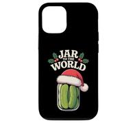 Jar to The World Holly Holiday Pun Funny Christmas Pickle Coque pour iPhone 12/12 Pro